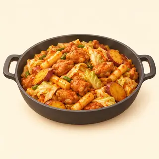 dakgalbi / ostry smażony kurczak